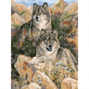Картина за номерами "Вовки"