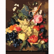 Картина по номерам  "Корзина с фруктами"