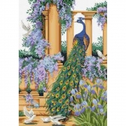 Картина по номерам «Павлин в саду»
