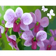 Картина за номерами «Рожева орхідея»