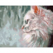 Картина за номерами «Сніговий кіт»