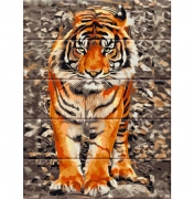 Картина по номерам на дереве "Уссурийский тигр"