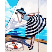 Картина за номерами на полотні "Прогулянка на яхті"