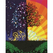 Картина по номерам на подрамнике "Дерево желаний"
