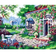 Картина по номерам на подрамнике "Летний сад"