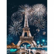 Картина по номерам на подрамнике "Салют в Париже"