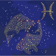 Картина за номерами зірковий знак зодіаку "Риби"