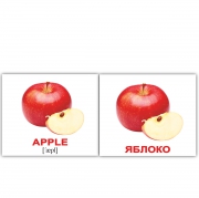 Карточки Домана мини русско-английские "Фрукты/Fruit"
