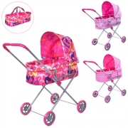 Коляска металева для великих ляльок та пупсів