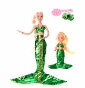 Кукла Defa Русалочка с дочкой и морским животным