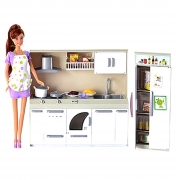 Кукла Defa с кухонным гарнитуром