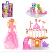 Лялька-принцеса з замком і поні