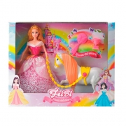 Кукла принцесса с лошадью