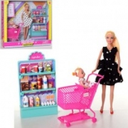 Кукла с дочкой в супермаркете