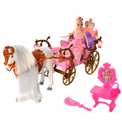 Кукла с каретой и лошадью