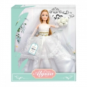 Кукла шарнирная "Невеста с букетом"