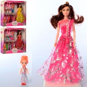 Кукла шарнирная типа Барби с нарядом дочкой и аксессуарами