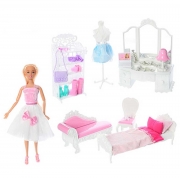 Лялька типу Барбі з меблями
