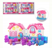 Ляльковий будинок з ляльками і меблями