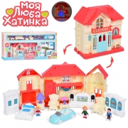 Ляльковий музичний будиночок з меблями та машиною