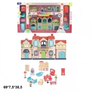 Ляльковий музичний будиночок з сім'єю та меблями "Моя сім'я"