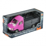 Машина пластикова "Mercedes-Benz Sprinter" бортовий рожева кабіна