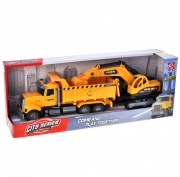 Машина самосвал с экскаватором