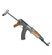 Металлическая копия автомата AK-47S пневматический с откидным прикладом