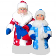М'яка іграшка "Дід Мороз і Снігуронька"