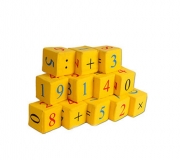Мягкие кубики "Математика" 12 кубиков
