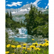 Набор для росписи картины по номерам "Горный водопад"