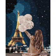 Набор для росписи картины по номерам "Незабываемый вечер в Париже"
