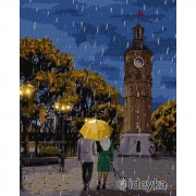Набор для росписи картины по номерам "Прогулка под дождем"