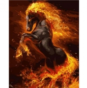 Набор для росписи по номерам "Огненный конь"
