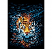 Набор для росписи по номерам "Плывущий тигр"