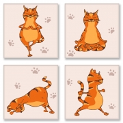 Набор для росписи по номерам "Yoga-cat"