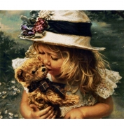 Набор для творчества алмазная мозаика "Девочка с собачкой"