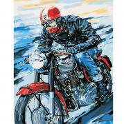 Набор для творчества роспись по номерам "Мотоциклист"