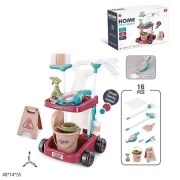 Набір для прибирання з тачкою та пилососом