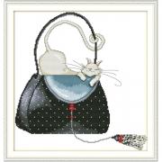 Набор для вышивания крестиком "Кошка в сумке"