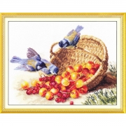 Набор для вышивки крестиком "Птицы и фрукты"