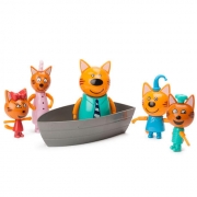 Набор героев "Три кота" с лодкой