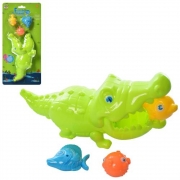 Набір іграшок для купання з механічним крокодилом