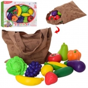 Набір овочів та фруктів з сумкою 11 предмет