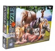 Пазл 500 елементів "Африканські тварини"