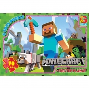 Пазл 70 деталей "Minecraft" с постером в подарок