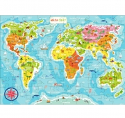 Пазл "Карта Світу" українською мовою 100 елементів