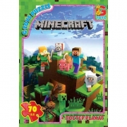 Пазлы из серии "Minecraft" 70 деталей + постер плакат