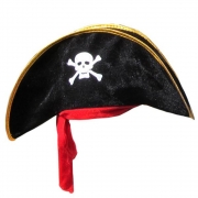 Пиратская шапка с повязкой велюровая