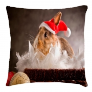 Подушка 3Д новорічна з кроликом